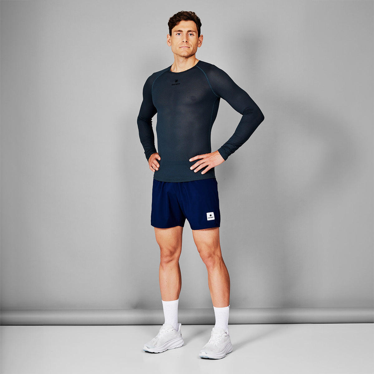 Saysky Mesh Base Layer Long Sleeve Grey 601 XMRBL32C601