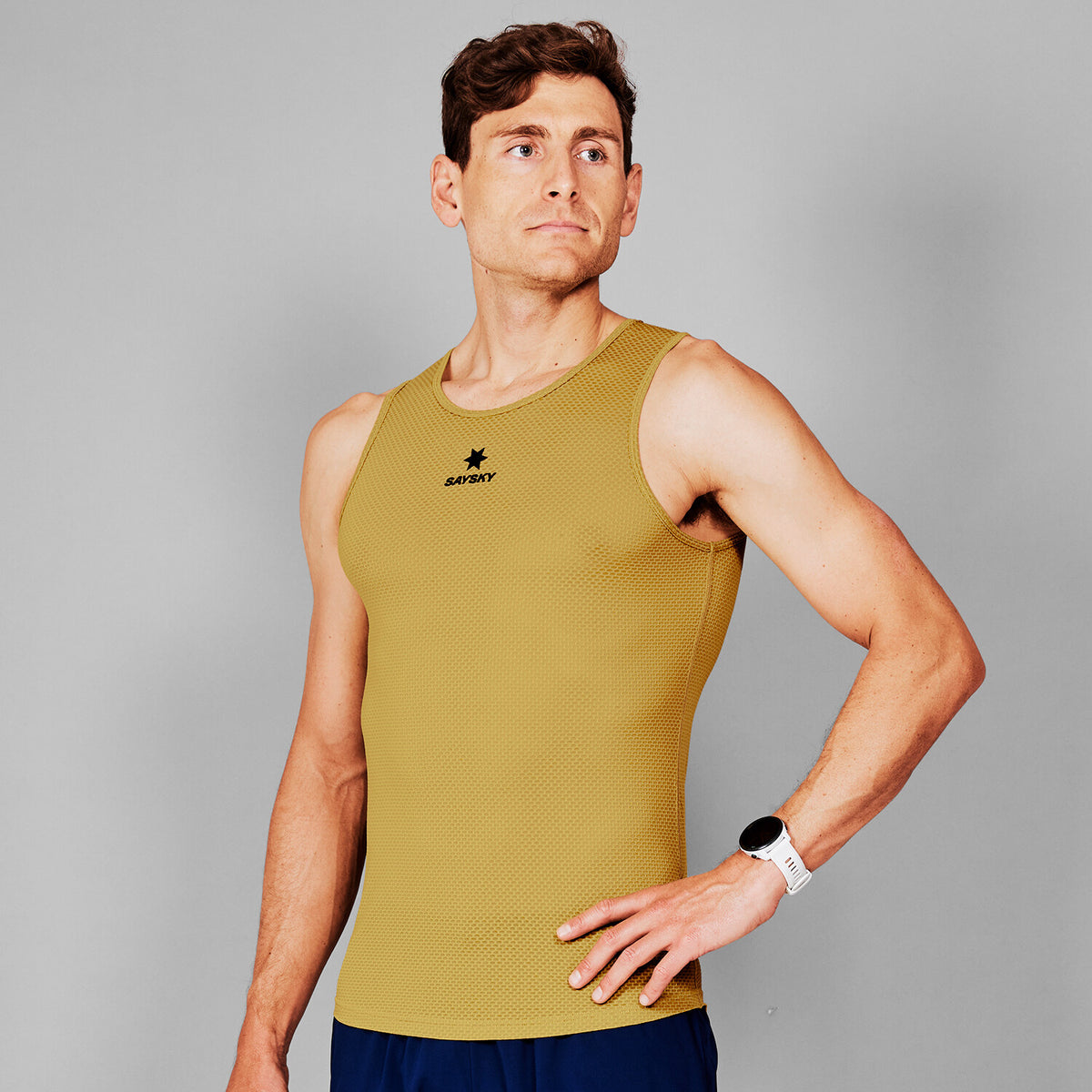 Saysky Mesh Base Layer Singlet Yellow 409 MMRBL31C409