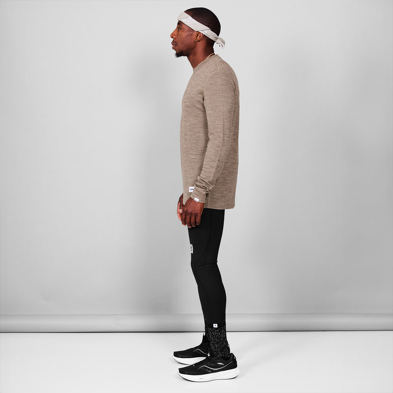 Saysky Merino 195 Blaze Long Sleeve Brown 7005 MMRLS41C7005