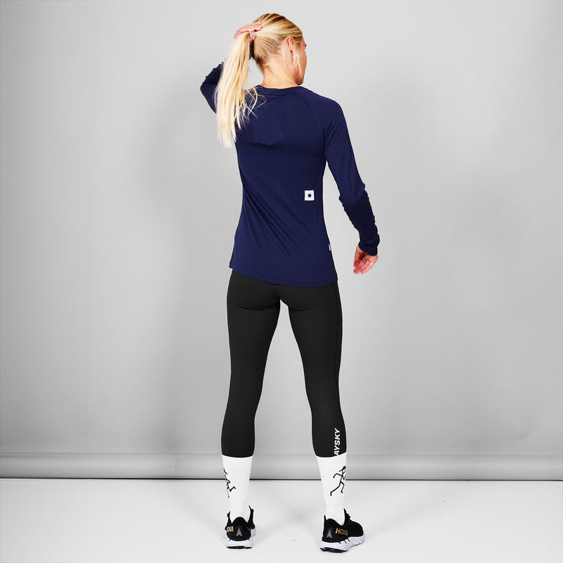 Saysky Merino 165 Base Layer Long Sleeve Blue 201 XWRLS40C201