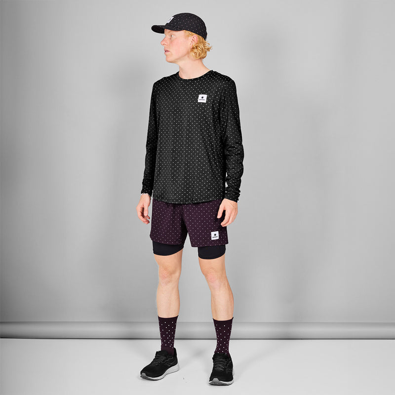 Saysky Reflective Polka Pace Long sleeve Black Reflective Polka 1018 MMRLS02C1018