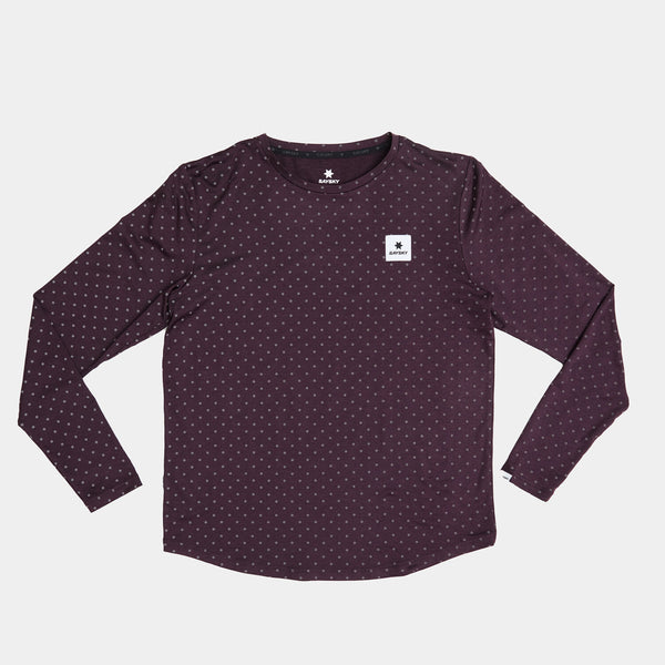 Saysky Reflective Polka Pace Long Sleeve Purple 1022 MMRLS02C1022