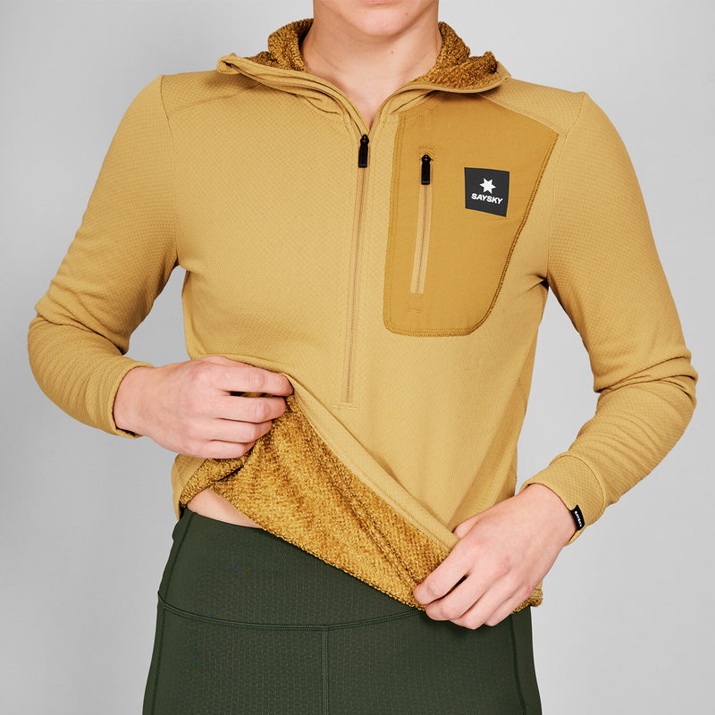Saysky Combat Half Zip Fleece Hoodie Yellow 414 NWRHO30C414