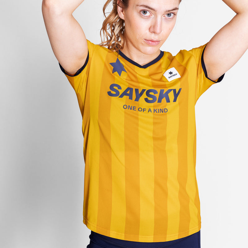 Saysky Combat T-shirt Yellow Stripes 008 NWRSS31C008
