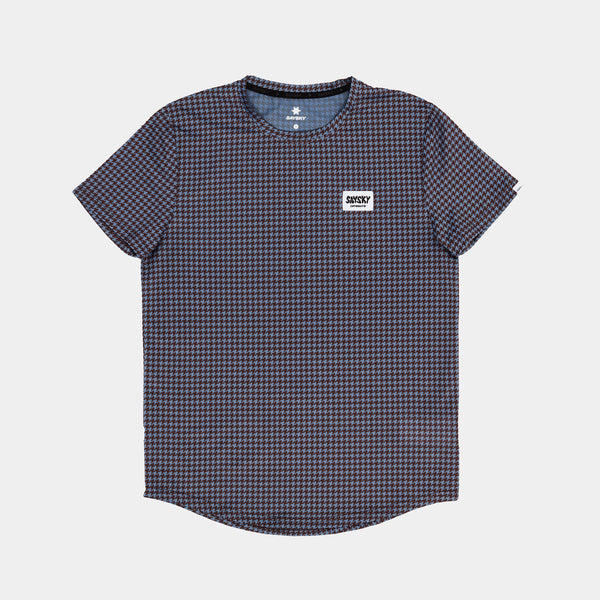 Saysky Houndstooth Combat T-Shirt Blue Houndstooth 1047 OMRSS31C1047