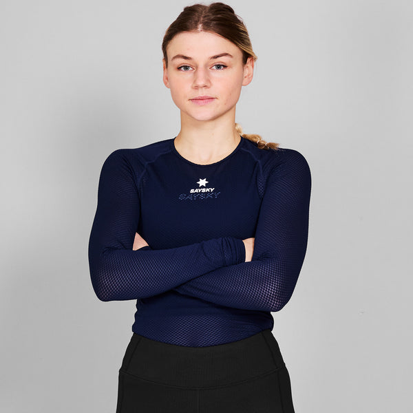 Saysky Mesh Base Layer Long Sleeve Blue 201 XMRBL32C201