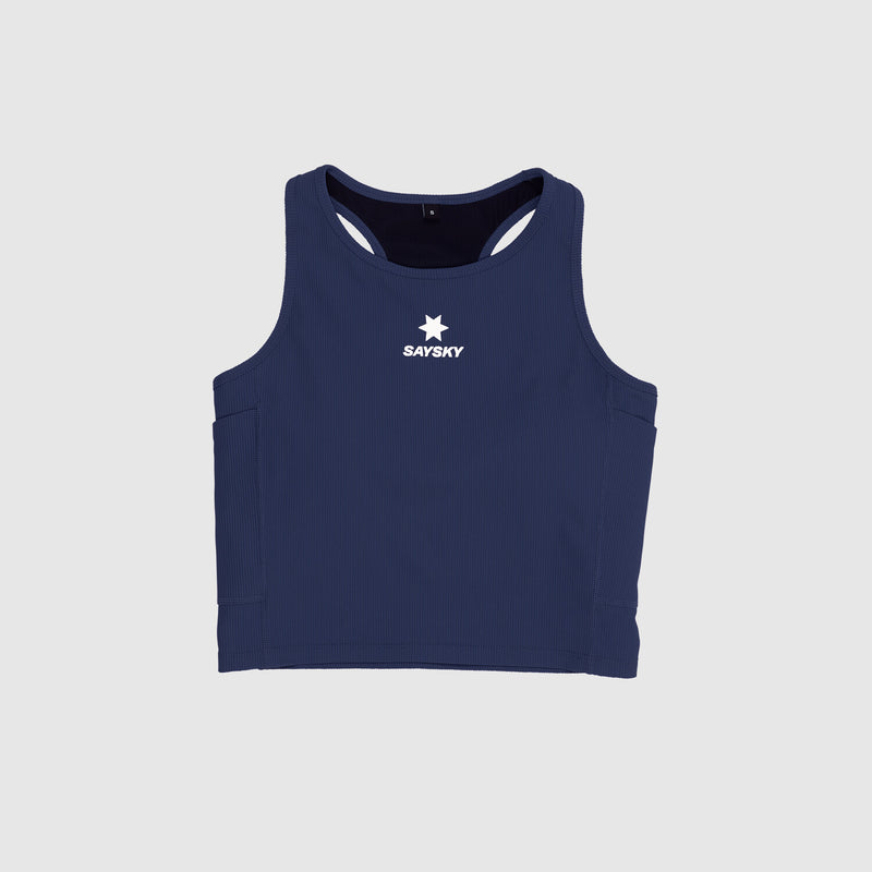 Saysky Combat Rib Crop Top Blue 201 OWRSB32C201