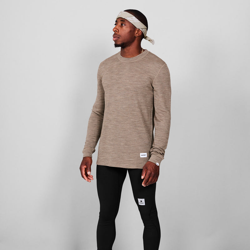Saysky Merino 195 Blaze Long Sleeve Brown 7005 MMRLS41C7005