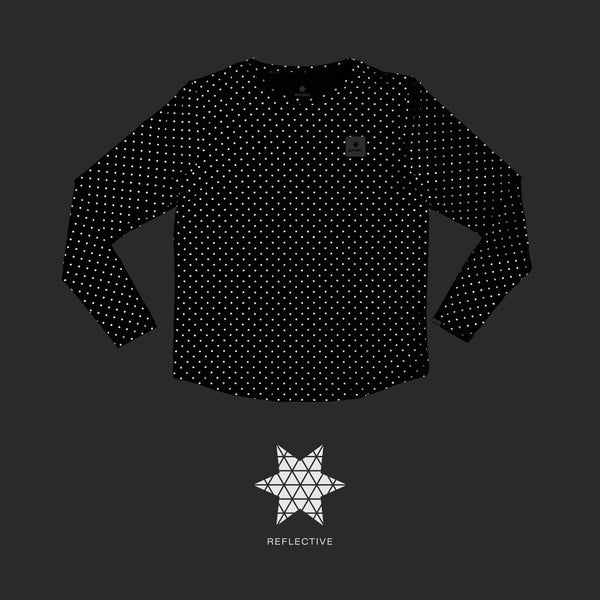 Saysky Reflective Polka Pace Long sleeve Black Reflective Polka 1018 MMRLS02C1018