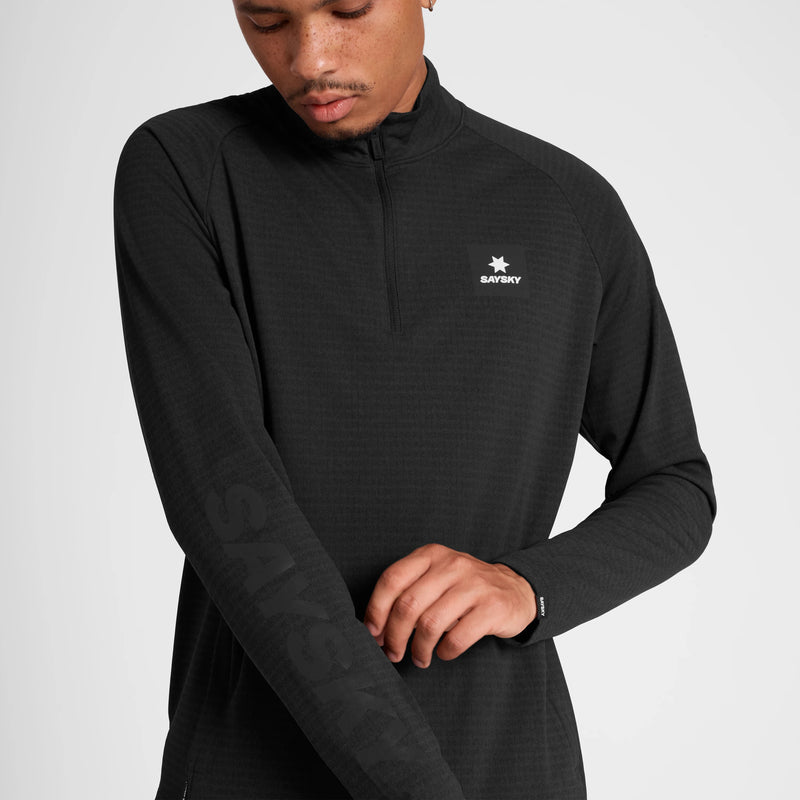 Saysky Blaze Half Zip Light Fleece Black 9001 KMRFL03C9001