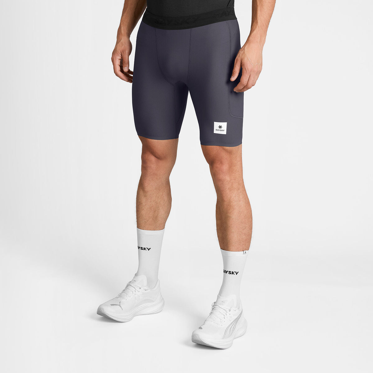 Saysky Combat+ Rib Short Tights 8'' Grey 611 SM55002