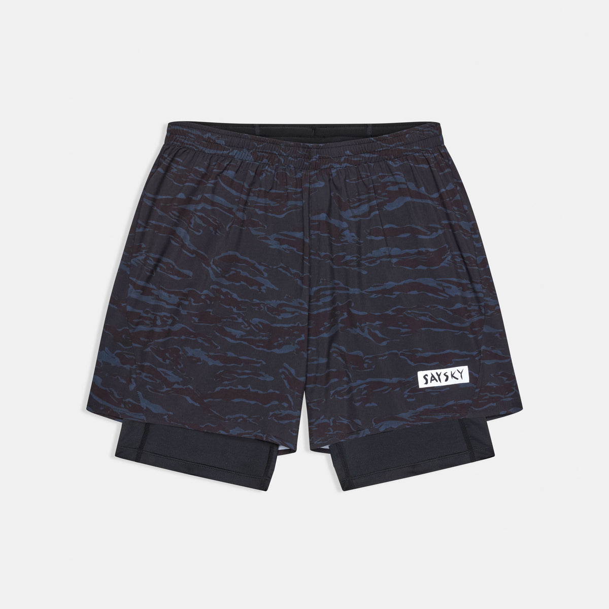 Saysky Tiger Pace 2 in 1 Shorts 5'' Black Camo 1080 SM40019