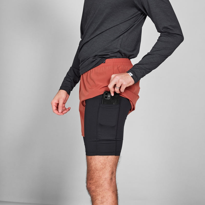 SAYSKY 2 in 1 Pace Shorts 5'' SHORTS 505 - RED