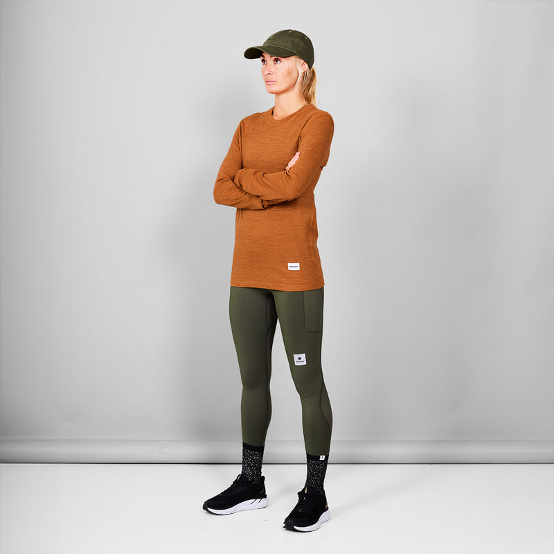 SAYSKY Merino 195 Blaze Long Sleeve LONG SLEEVES 4005 - ORANGE MELANGE