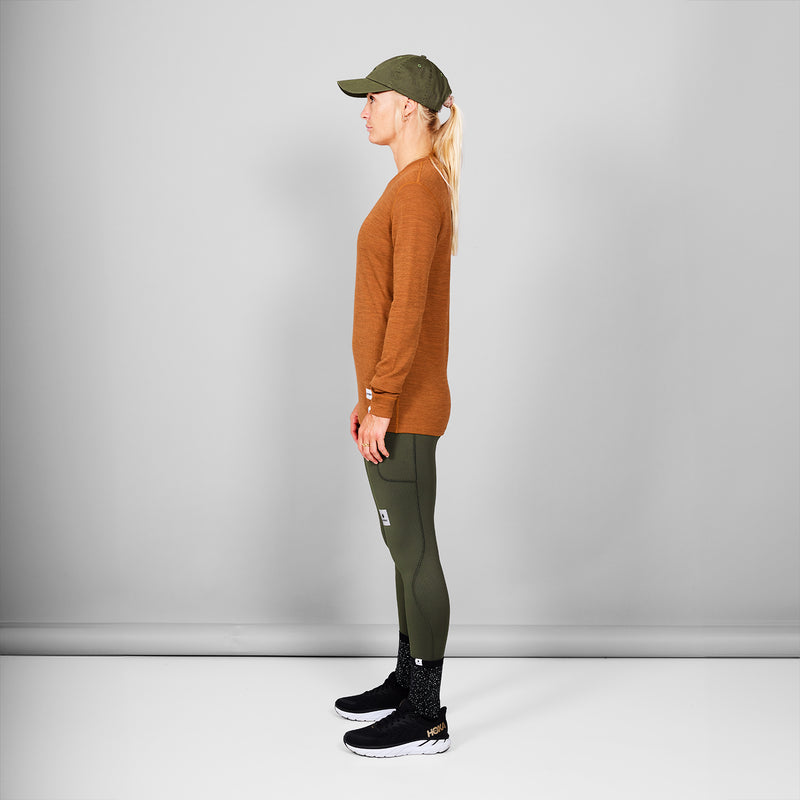 SAYSKY Merino 195 Blaze Long Sleeve LONG SLEEVES 4005 - ORANGE MELANGE