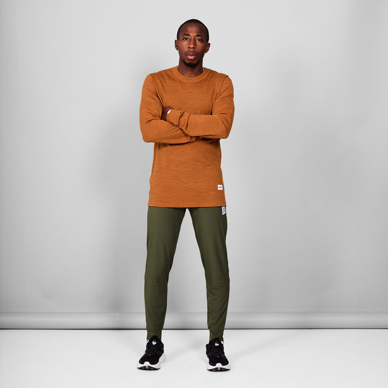 SAYSKY Merino 195 Blaze Long Sleeve LONG SLEEVES 4005 - ORANGE MELANGE
