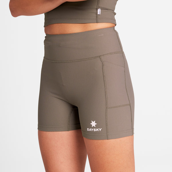 SAYSKY Combat+ Rib Short Tights 4'' TIGHTS 714 - TAUPE