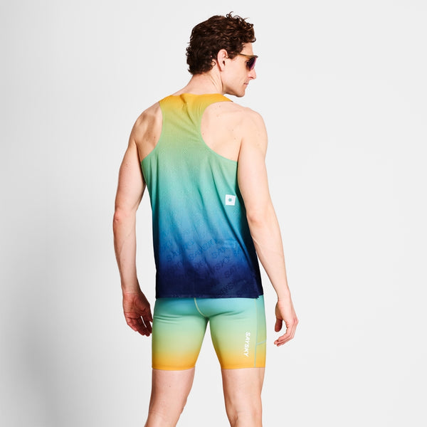 SAYSKY Drip Dye Flow Air Singlet SINGLETS 1032 - BLUE AOP
