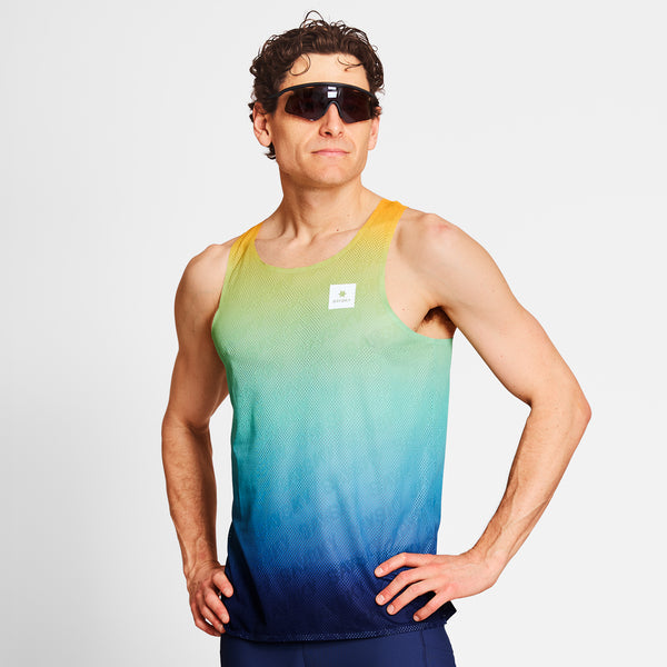 SAYSKY Drip Dye Flow Air Singlet SINGLETS 1032 - BLUE AOP
