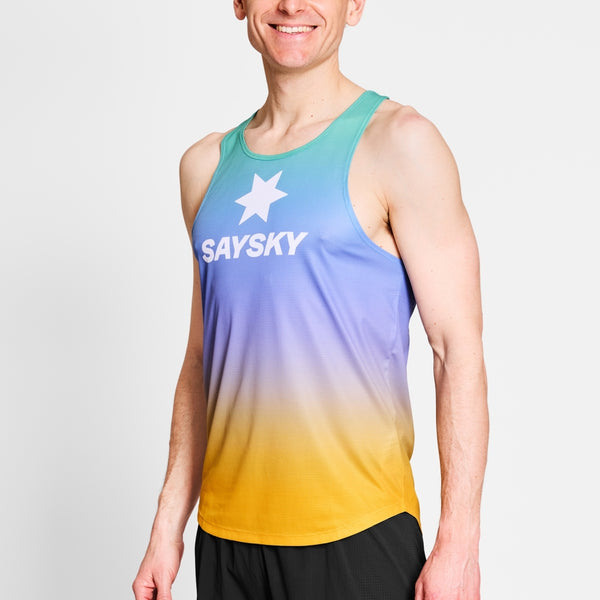 SAYSKY Drip Dye Flow Singlet SINGLETS 1033 - PURPLE AOP