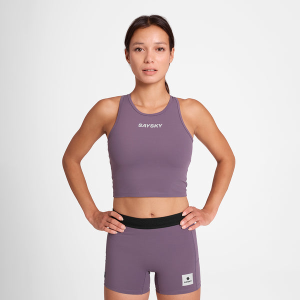 SAYSKY Flow Race Crop Top SPORTS BRA 711 - PURPLE