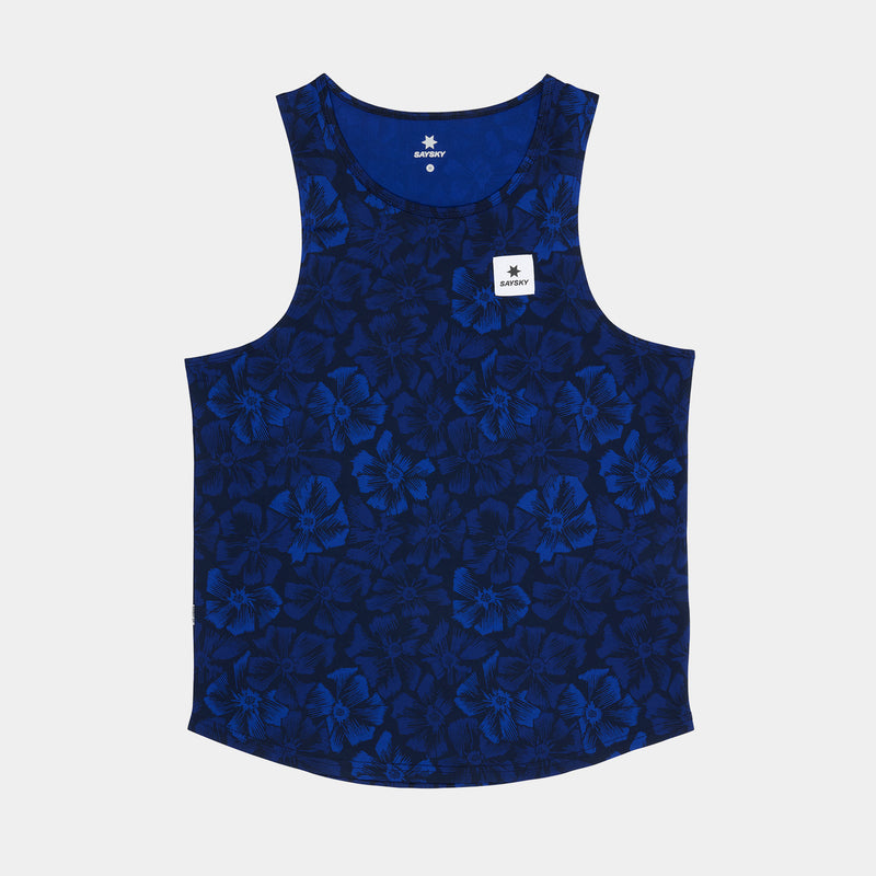 SAYSKY Flower Combat Singlet SINGLETS 1029 - BLUE AOP