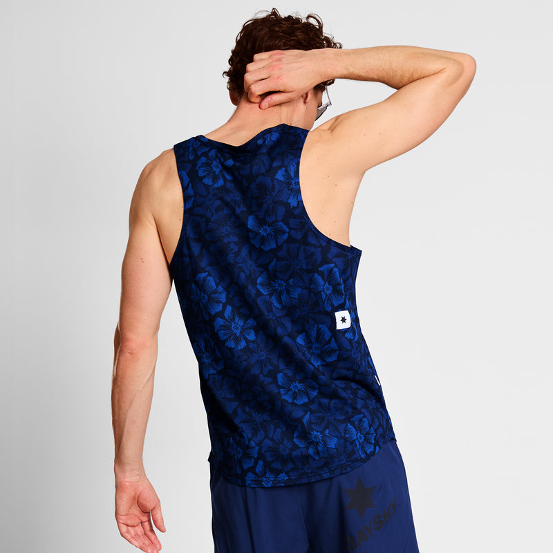 SAYSKY Flower Combat Singlet SINGLETS 1029 - BLUE AOP
