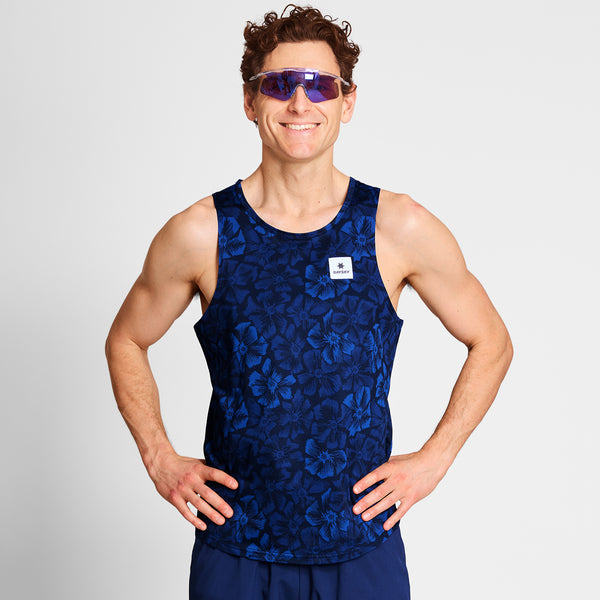 SAYSKY Flower Combat Singlet SINGLETS 1029 - BLUE AOP