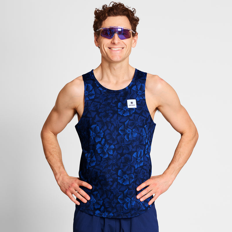 SAYSKY Flower Combat Singlet SINGLETS 1029 - BLUE AOP