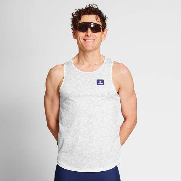 SAYSKY Flower Combat Singlet SINGLETS 1030 - WHITE AOP