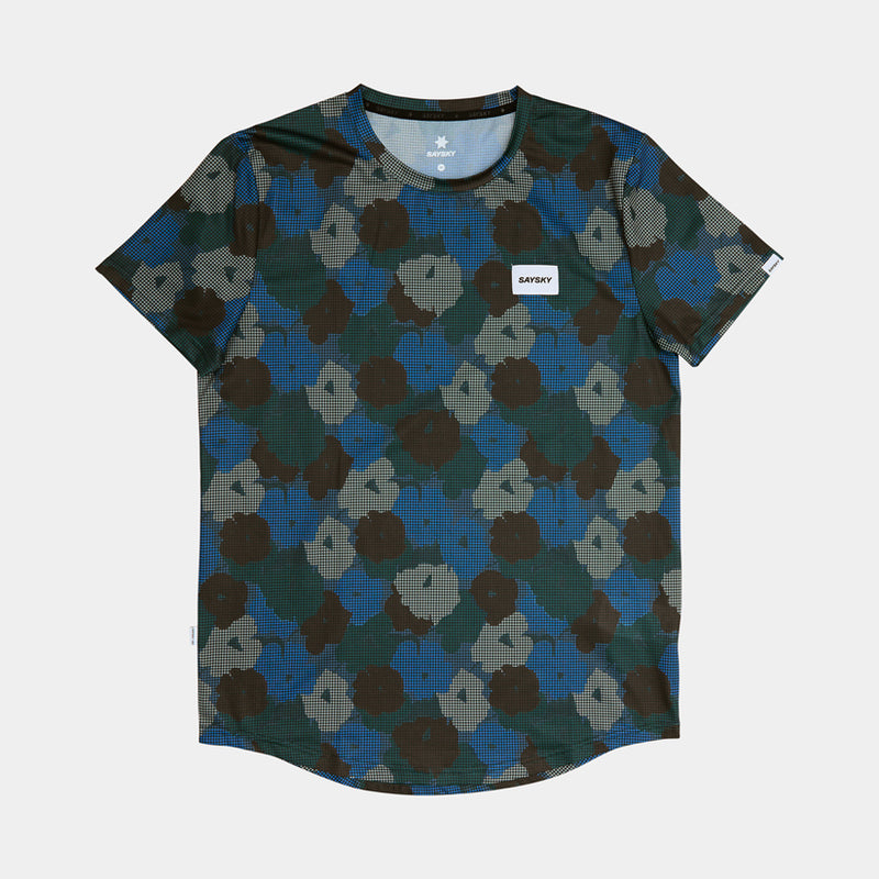 SAYSKY Flower Combat T-Shirt T-SHIRTS 1046 - BLUE AOP