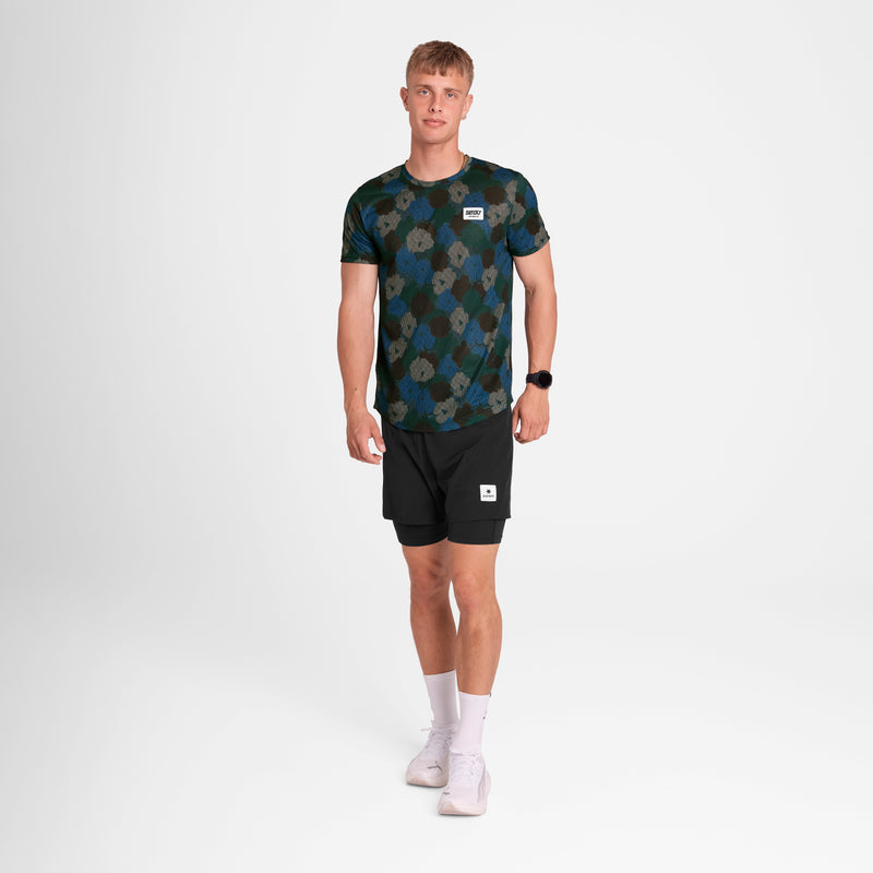 SAYSKY Flower Combat T-Shirt T-SHIRTS 1046 - BLUE AOP
