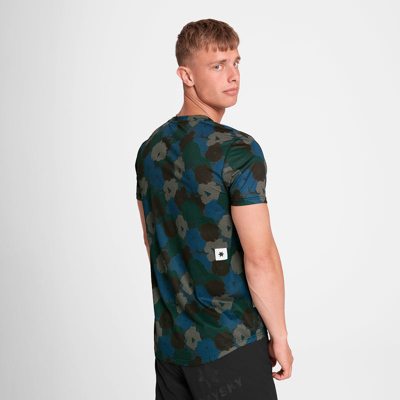 SAYSKY Flower Combat T-Shirt T-SHIRTS 1046 - BLUE AOP