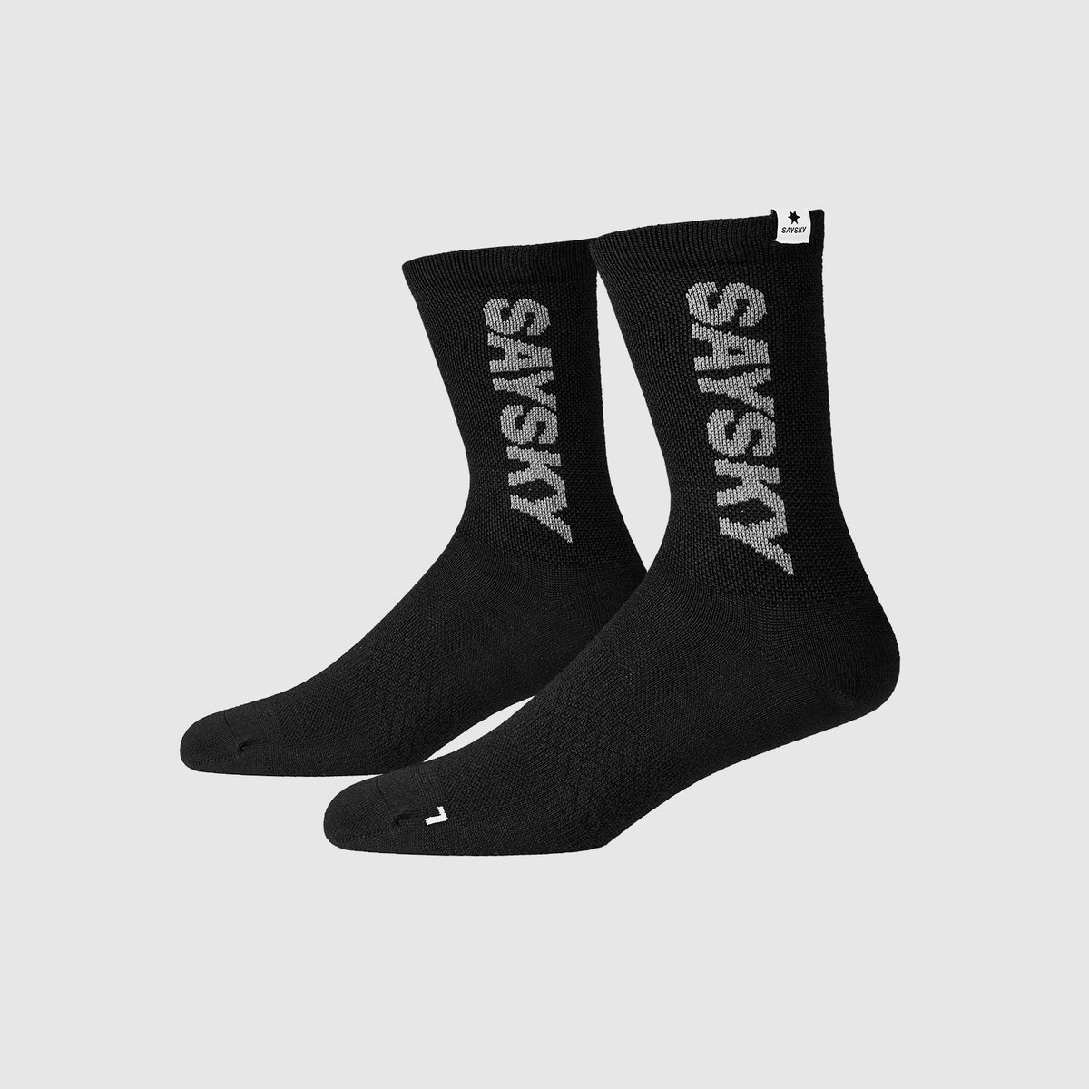 SAYSKY Logo High Merino Socks 600 SOCKS BLACK