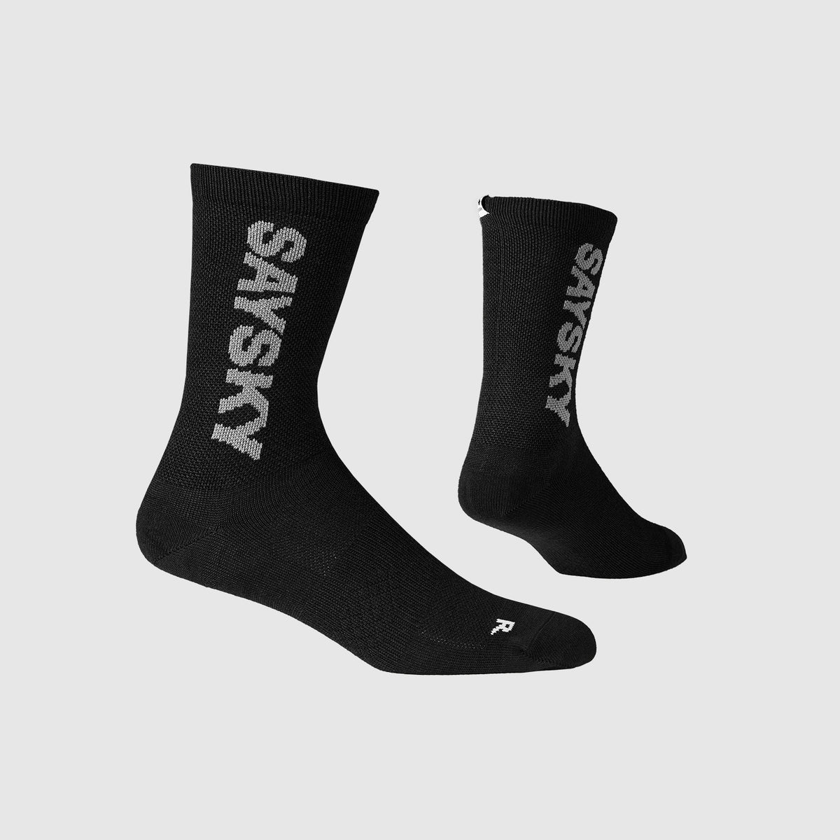 SAYSKY Logo High Merino Socks 600 SOCKS BLACK