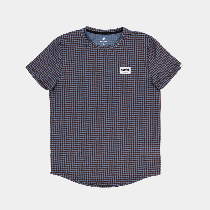 SAYSKY Houndstooth Combat T-Shirt T-SHIRTS 1047 - BLUE AOP