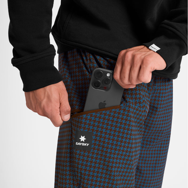 SAYSKY Houndstooth Everyday Pants PANTS 1047 - BLUE AOP