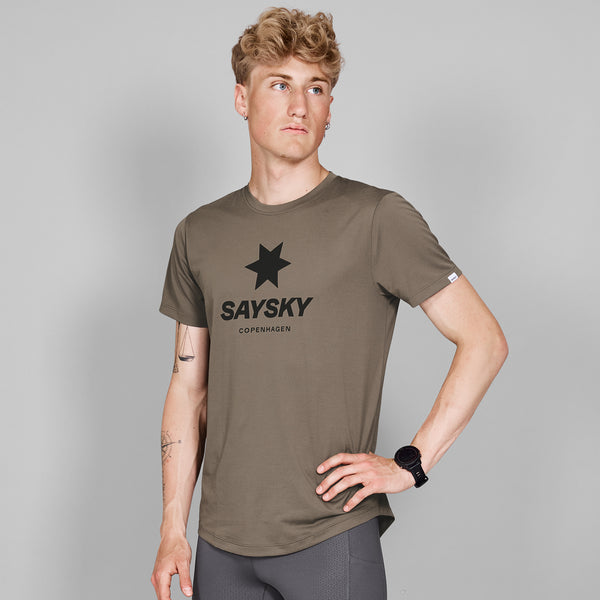 SAYSKY Logo Combat T-shirt T-SHIRTS 7005 - BROWN MELANGE