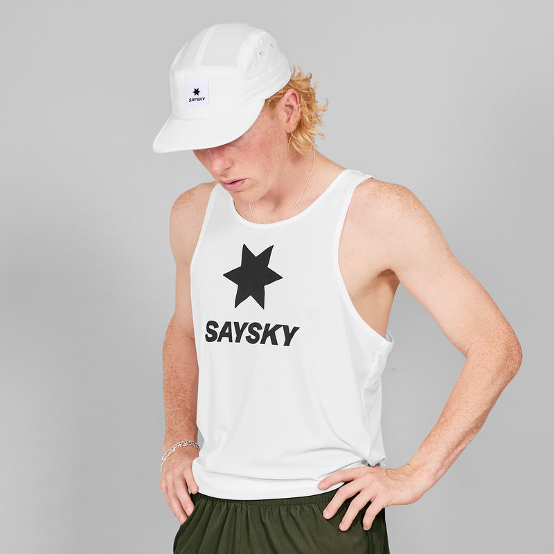 SAYSKY Logo Flow Singlet SINGLETS 101 - WHITE