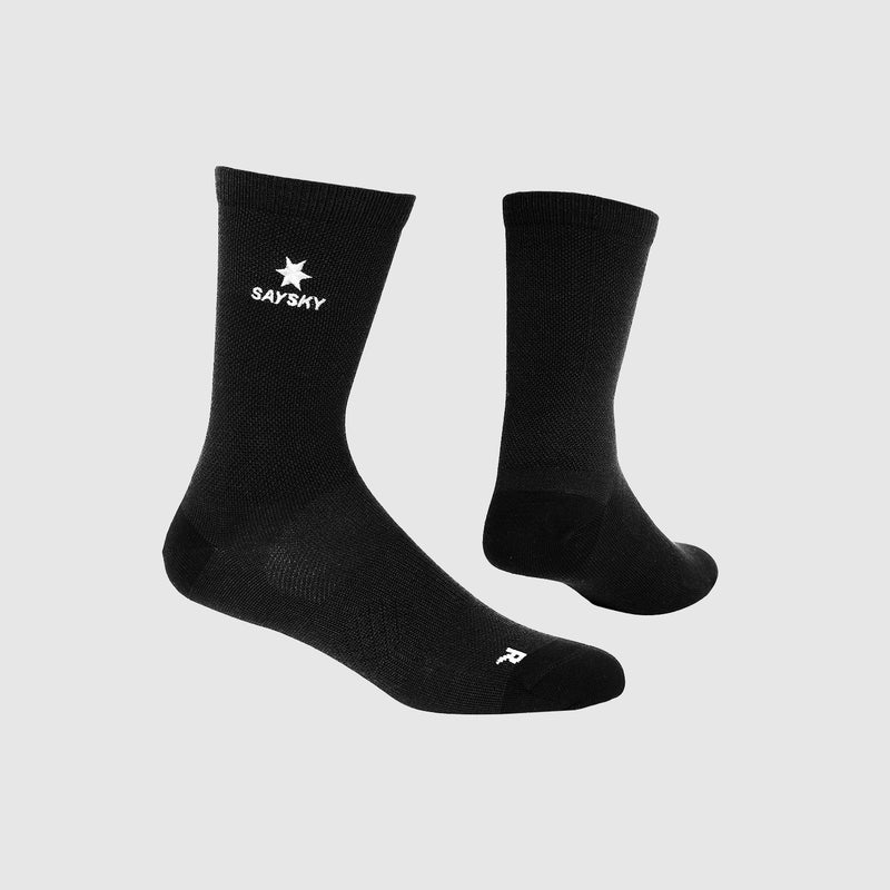 SAYSKY Logo High Merino Socks SOCKS 901 - BLACK