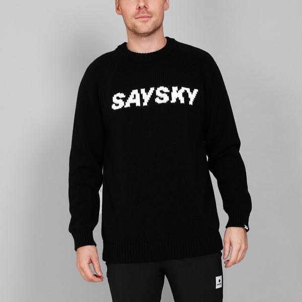 SAYSKY Everyday Heavy Knit Crew Neck SWEATSHIRTS 901 - BLACK