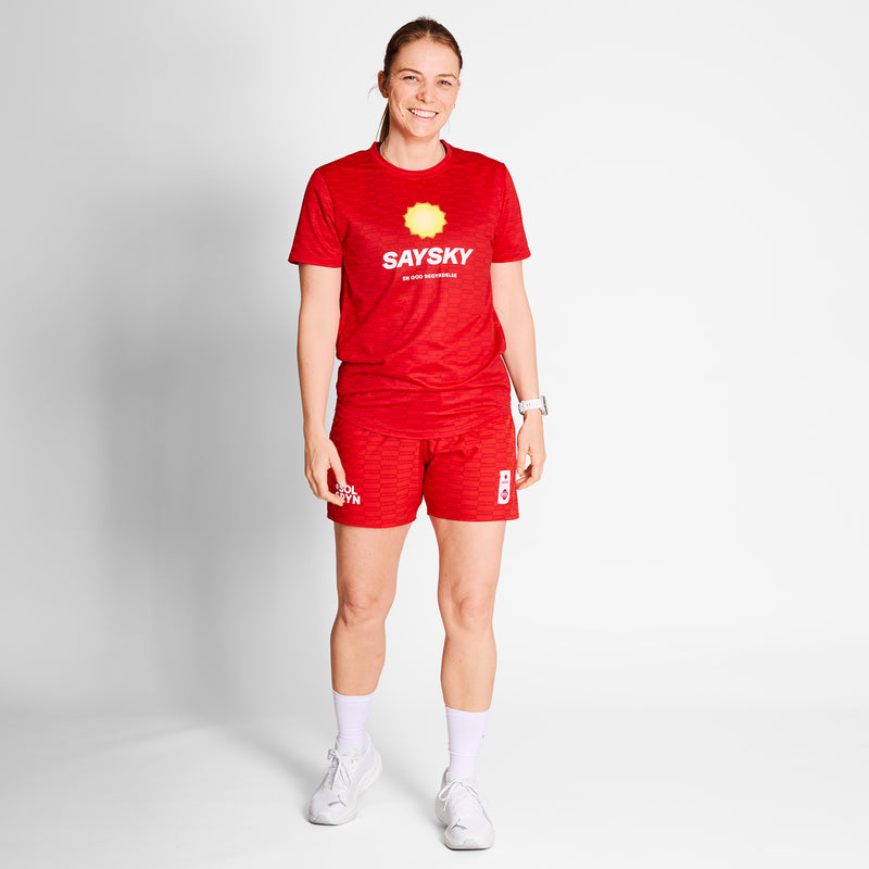 SAYSKY OTA x Saysky Pace Shorts 5" SHORTS 1057 - RED AOP