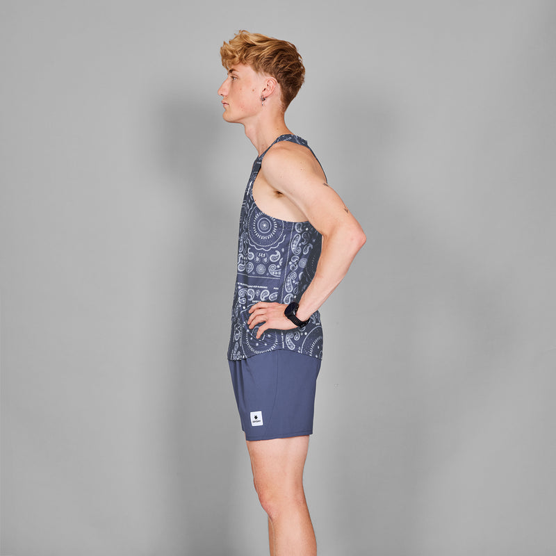 SAYSKY Paisley Combat Singlet SINGLETS 1020 - BLUE PAISLEY AOP