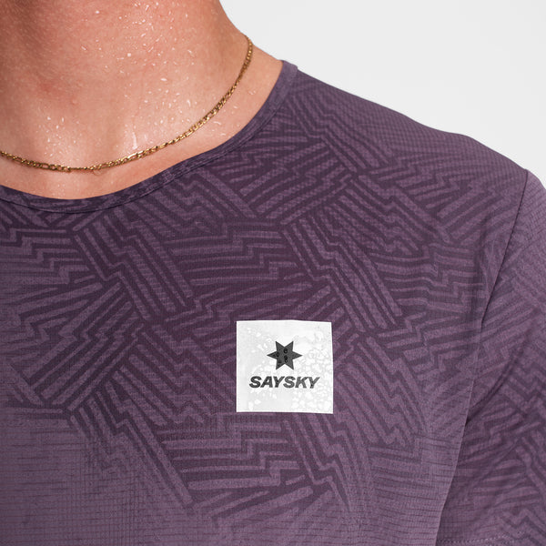 SAYSKY Reactive Flow T-Shirt T-SHIRTS 1053 - PURPLE AOP