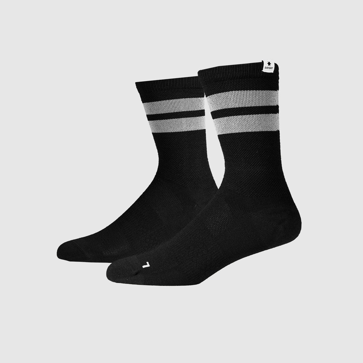 SAYSKY Reflective High Merino Socks 600 SOCKS BLACK