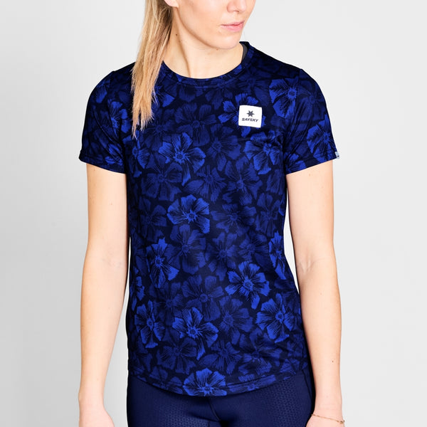 SAYSKY W Flower Combat T-Shirt T-SHIRTS 1029 - BLUE AOP