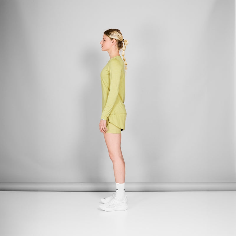 SAYSKY W Logo Pace Long Sleeve LONG SLEEVES 3008 - GREEN MELANGE