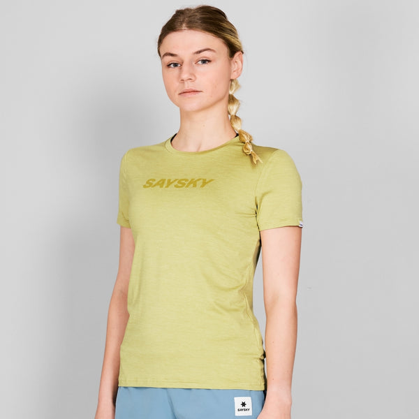 SAYSKY W Logo Pace T-Shirt T-SHIRTS 3008 - GREEN MELANGE