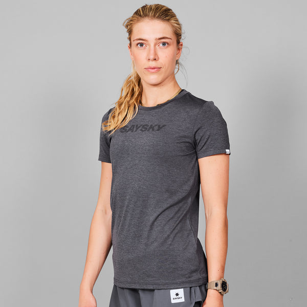 SAYSKY W Logo Pace T-shirt T-SHIRTS 7004 - GREY MELANGE