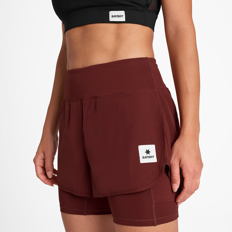 SAYSKY Pace 2 in 1 Shorts 3'' SHORTS 509 - RED